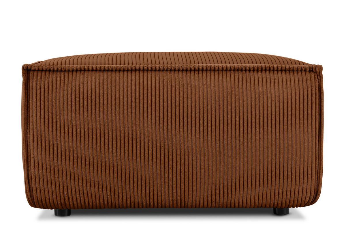 SITZPOUF NAPI gefederte Sitzfläche, rot - Rot/Schwarz, Textil (83/45/83cm) - KONSIMO®