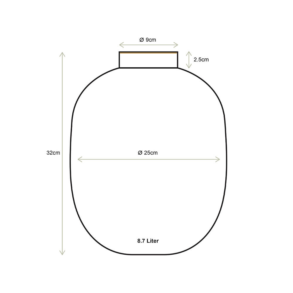 VASE Metal punkte white-gold 32 cm - Goldfarben/Weiß, Metall (31.5cm) - Pip Studio