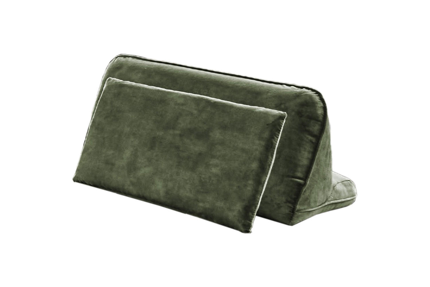 RÜCKENKISSEN WIOLO Grün Velvet - Grün, Textil (80/46cm) - KAWOLA