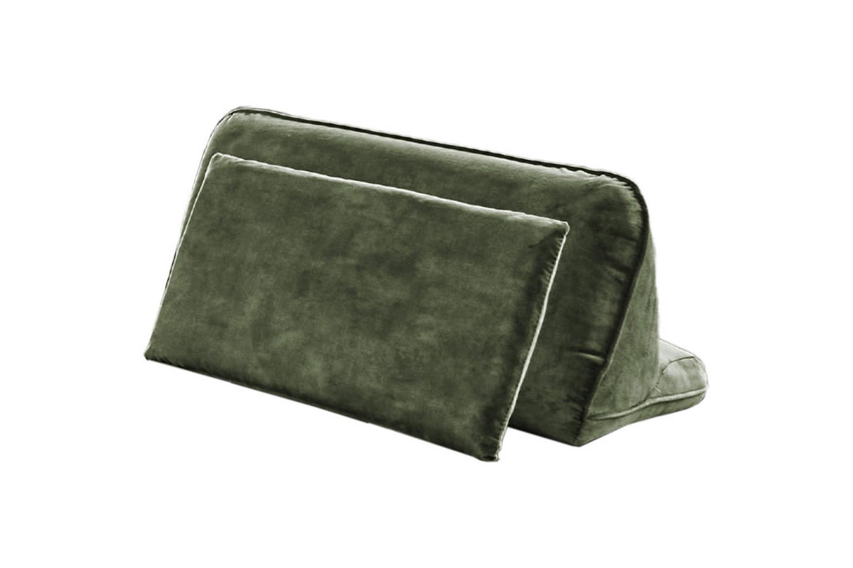 RÜCKENKISSEN WIOLO Grün Velvet - Grün, Textil (80/46cm) - KAWOLA
