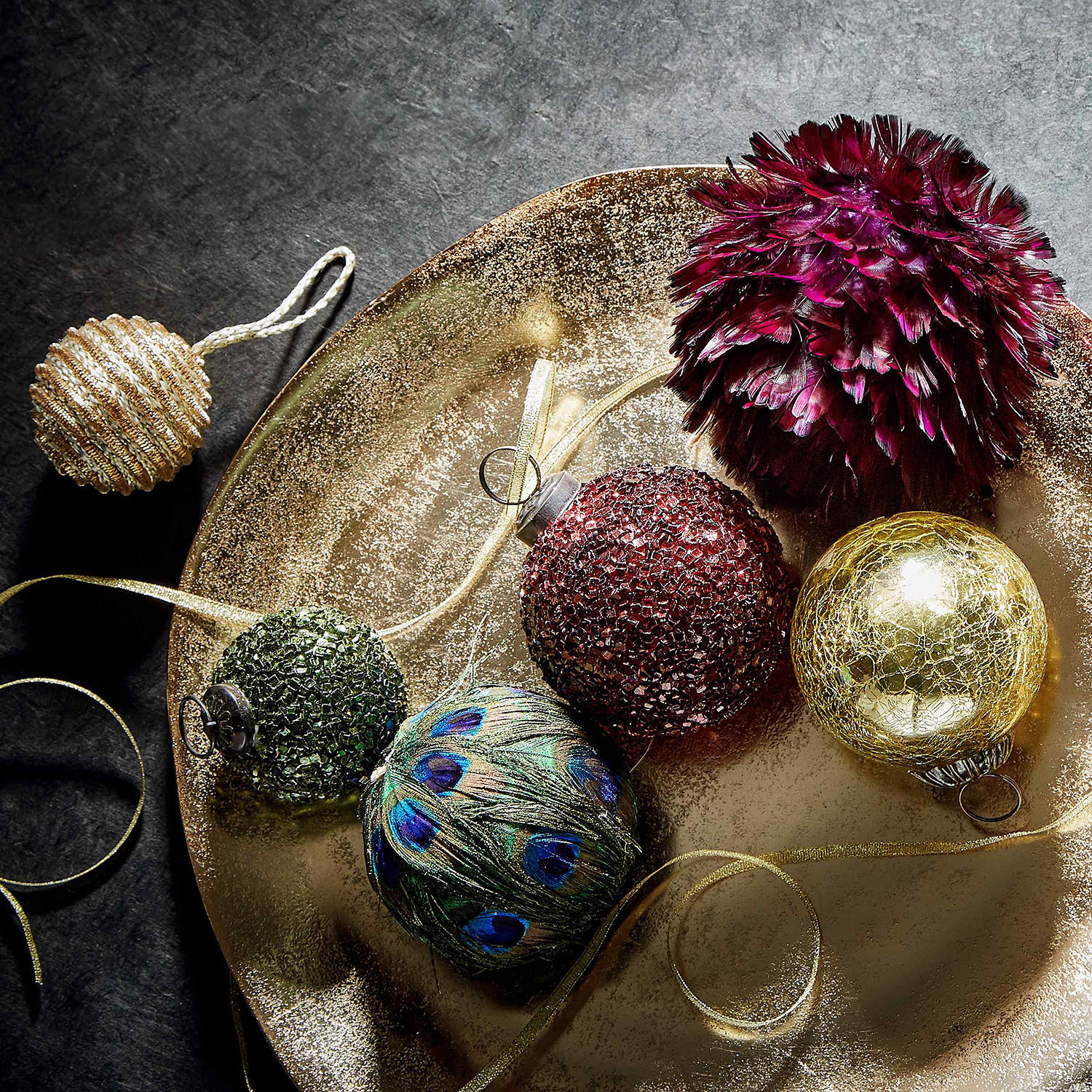 DEKOTELLER (6er Set) Banquet - Bronzefarben, Metall (2cm) - BUTLERS