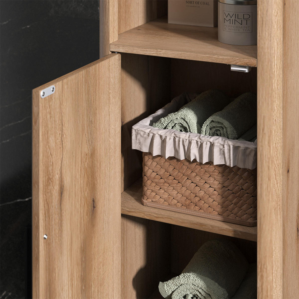 MIDI SKRINKA Skara, dub, 30 x 90 cm - farba duba, kompozitné drevo (30/90/30cm) - Vicco