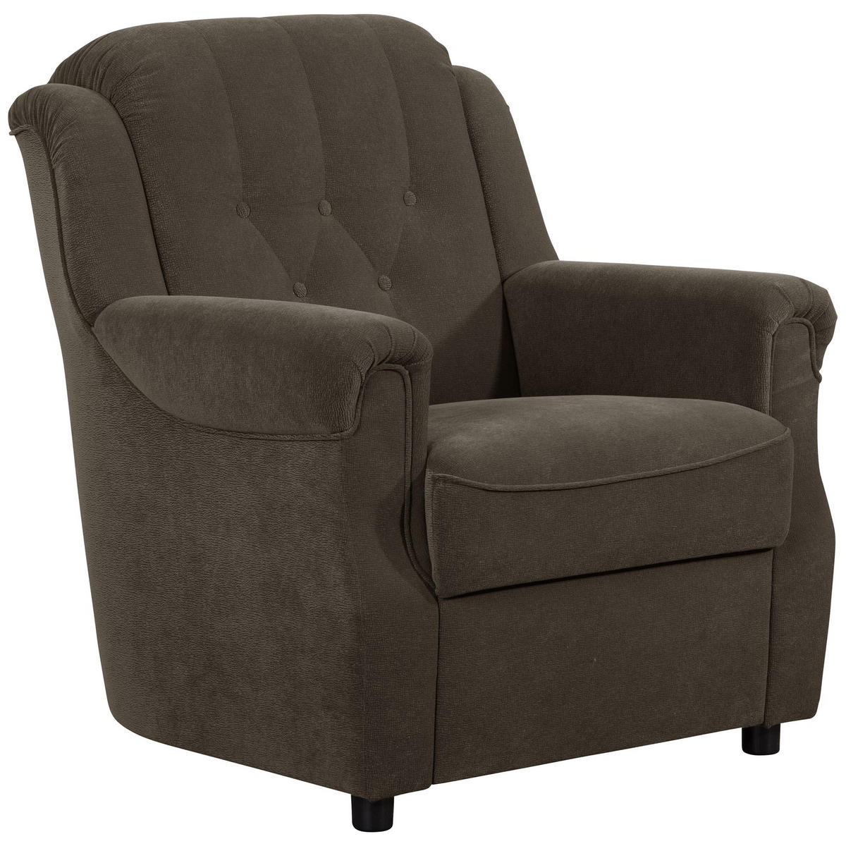 POLSTERSESSEL Kaylyn Flockstoff braun - Braun, Kunststoff (81/89/83cm) - 58aufmkessel