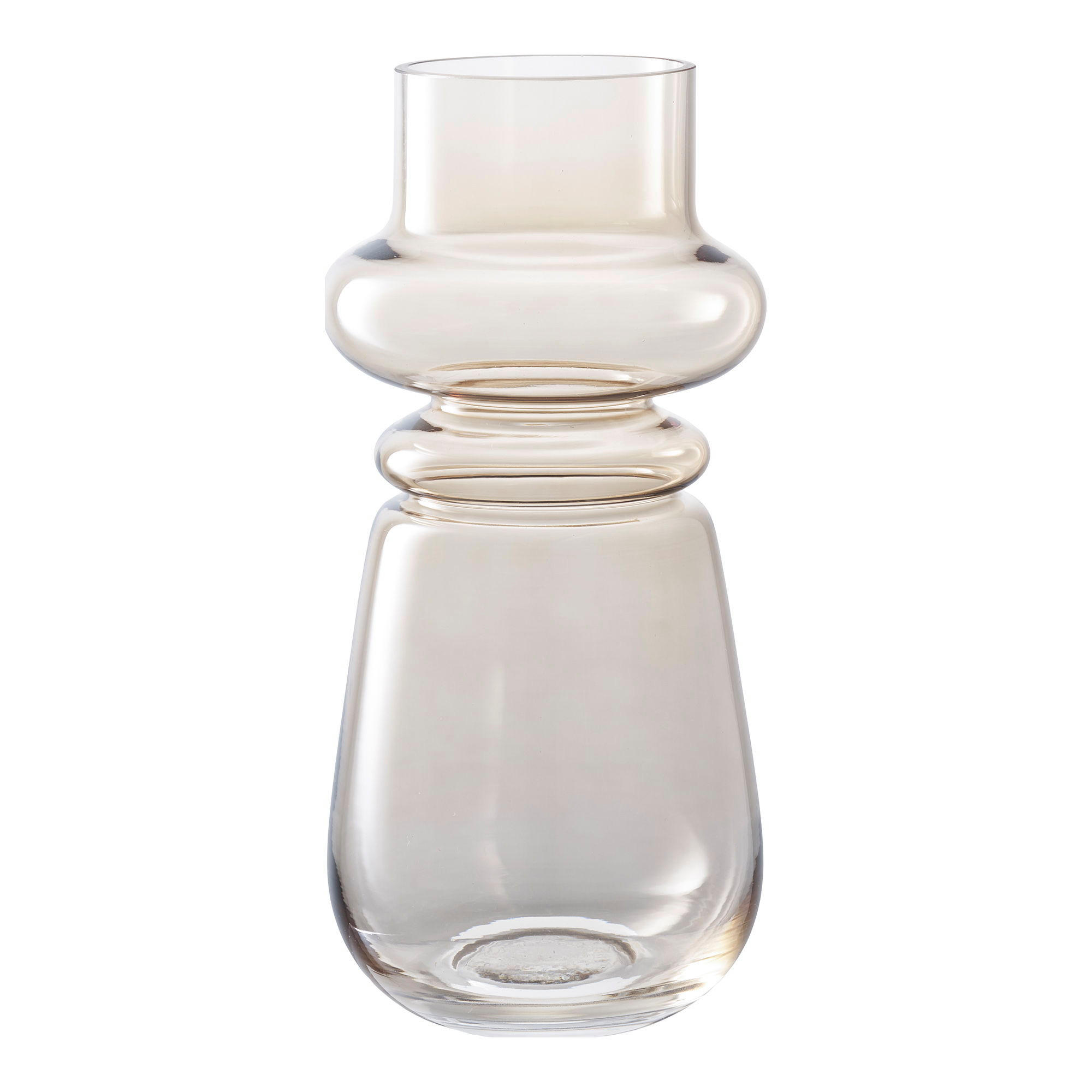 VASE Glas Hellbraun - Hellbraun, Glas (15/31cm) - tinkaro