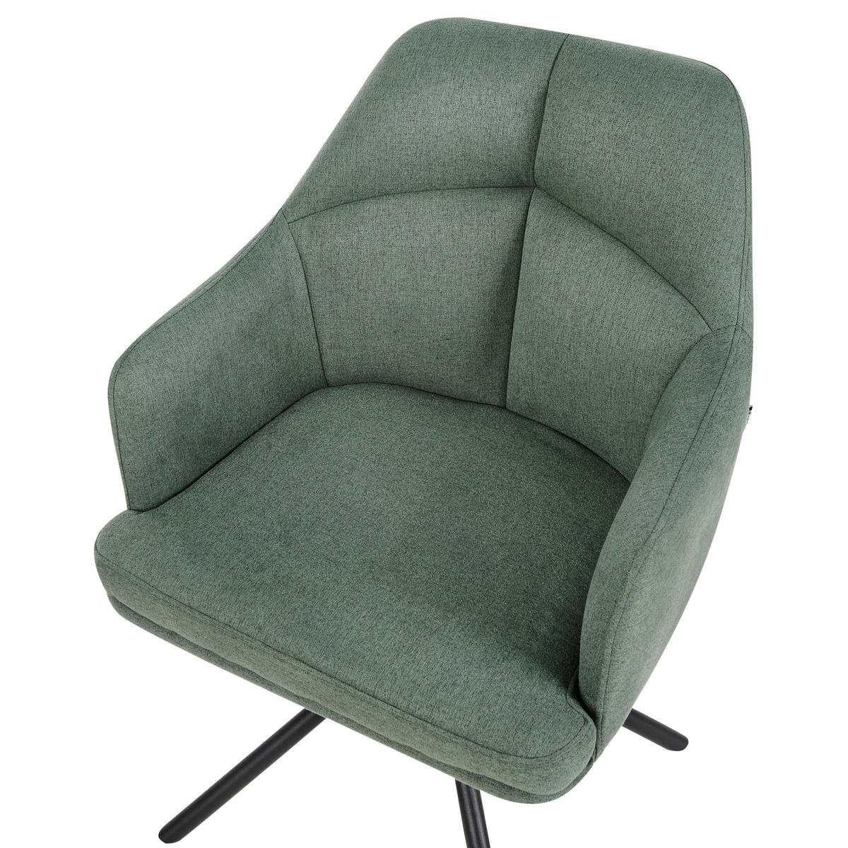 ESSZIMMERSTUHL 2er-Set Grün Mira - Schwarz/Grün, Textil (56/84/60cm) - Beliani