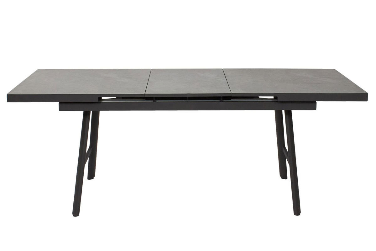 GARTENTISCH Burundi 160/210x90x77,5 cm, Keramik, Anthrazit - Anthrazit, Keramik (90/160/77.5cm) - dasmöbelwerk