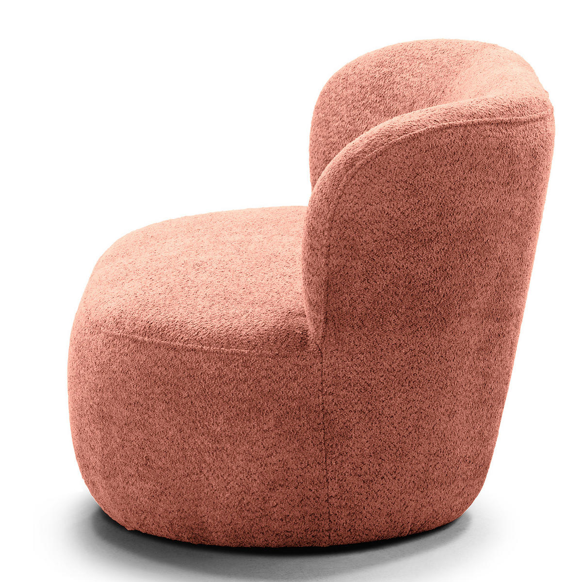 1,5-SITZER SOFA - Schwarz/Rosa, Kunststoff/Textil (134/75/84cm) - home24