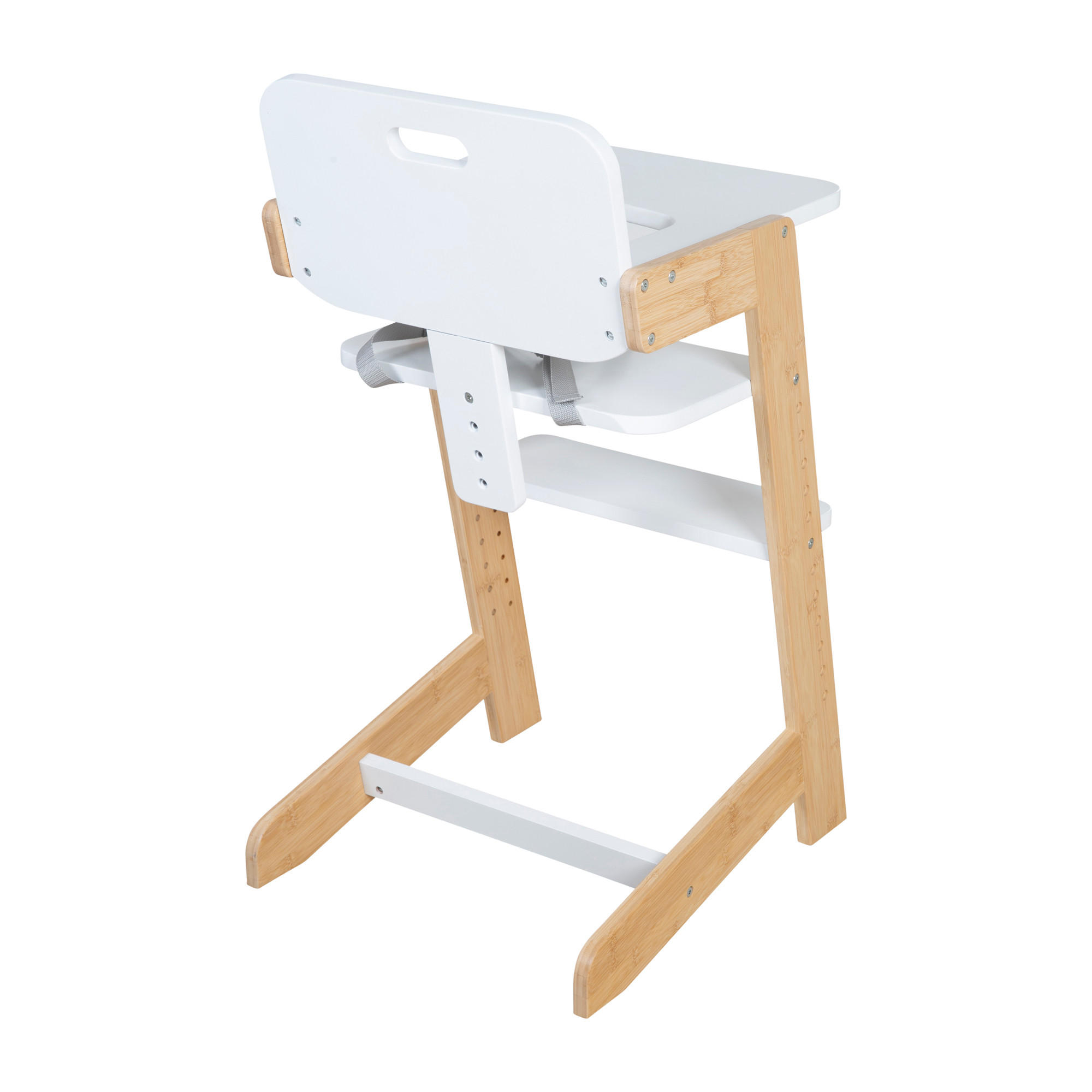 HOCHSTUHL Nature Up Bambus / Weiß - Weiß, Holz (45/86/50cm) - Roba