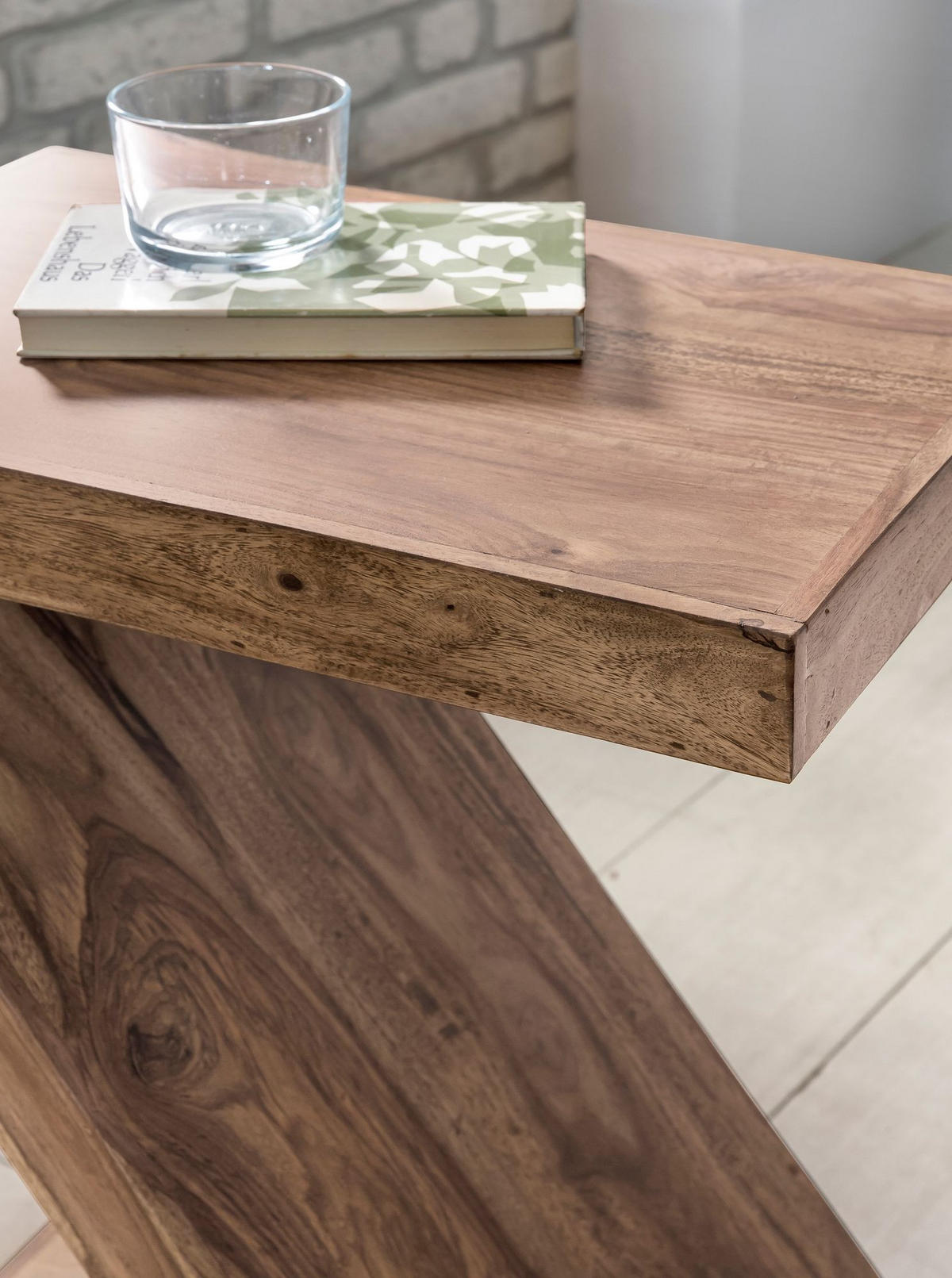 BEISTELLTISCH Massivholz Z Cube Landhausstil Design MUMBAI, Akazie 30x44x59 cm - Akaziefarben, Holz (44/30/59cm) - KADIMA DESIGN