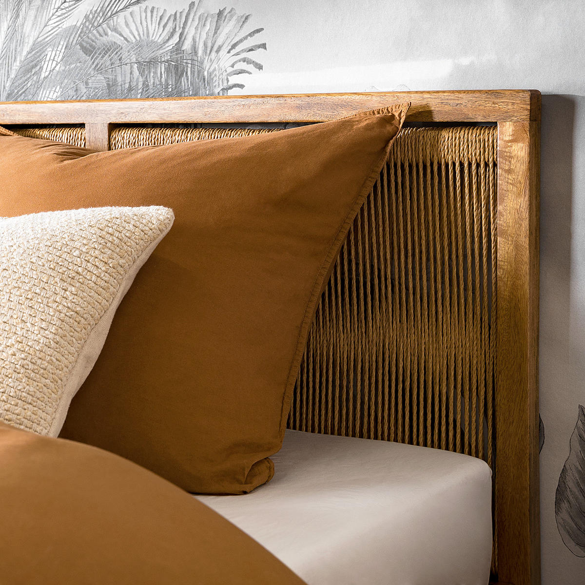 BETTGESTELL - Mango massiv - Braun/Naturfarben, Naturmaterialien (180/200cm) - home24