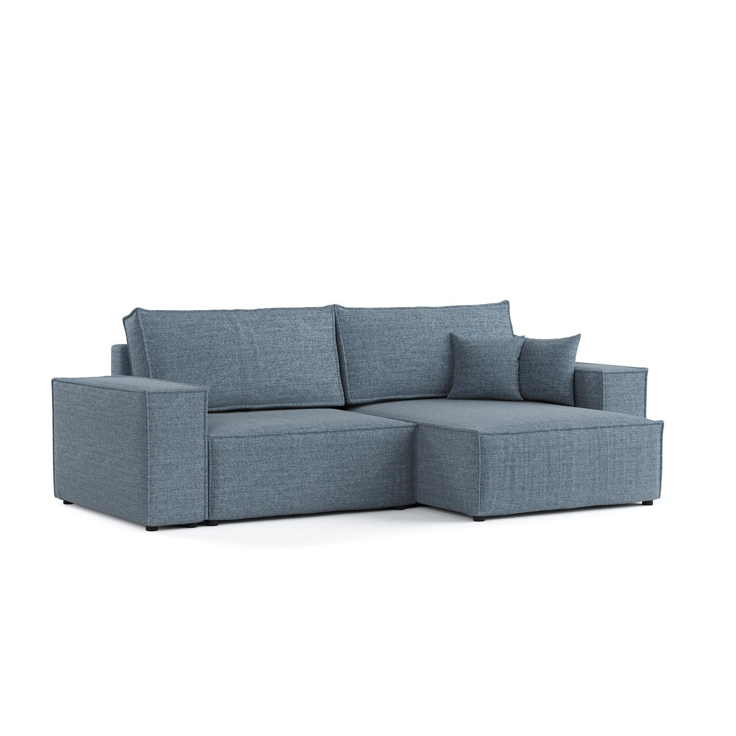 AltaBeds ROHOVÁ SEDAČKA CAVO, textil, Modrošedá