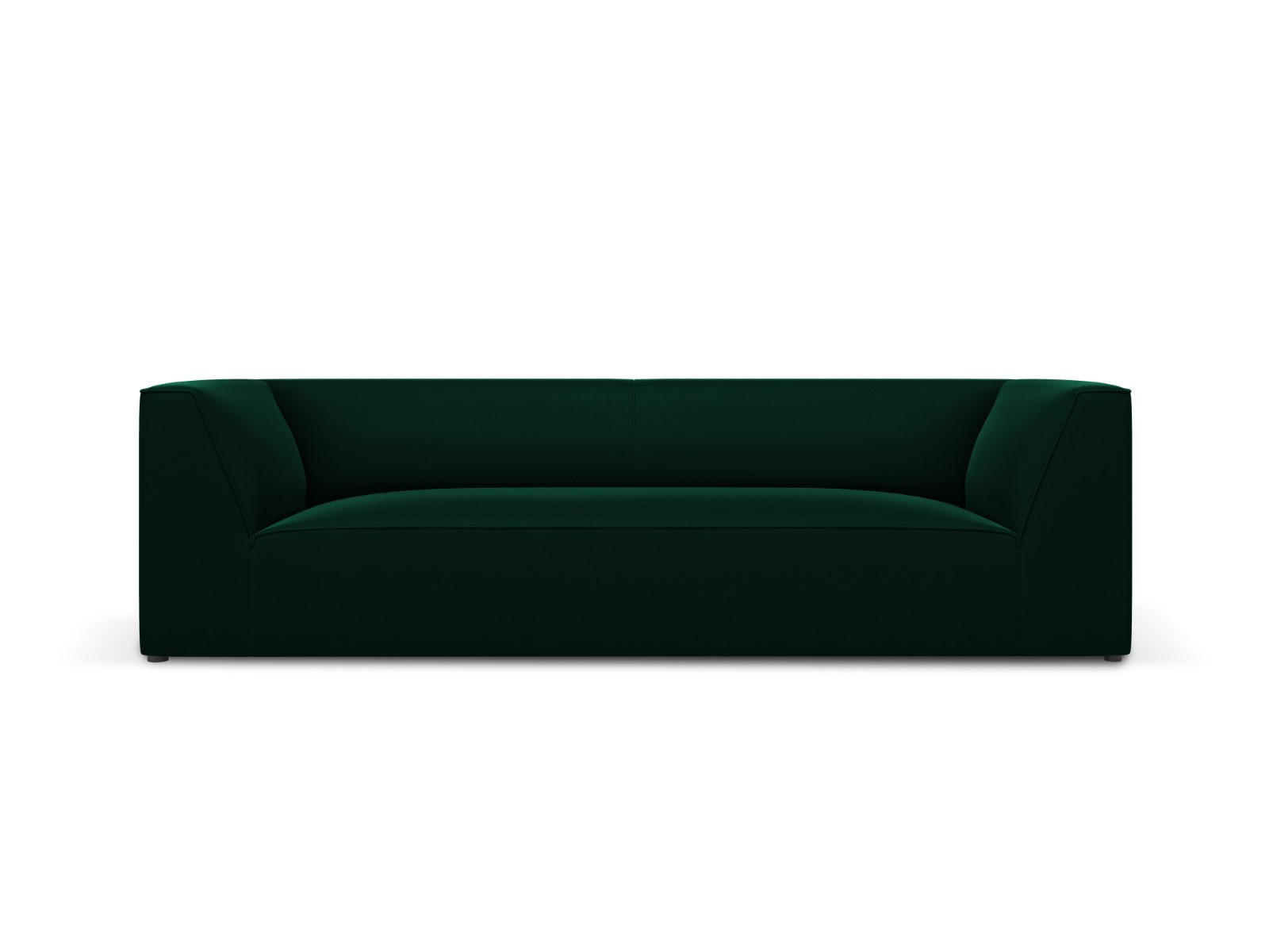 SOFA Ruby aus Samt flaschengrün 3 Sitzplätze - Dunkelgrün, Textil (93/69/232cm) - Micadoni