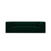 SOFA Ruby aus Samt flaschengrün 3 Sitzplätze - Dunkelgrün, Textil (93/69/232cm) - Micadoni
