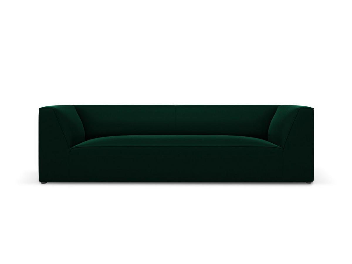 SOFA Ruby aus Samt flaschengrün 3 Sitzplätze - Dunkelgrün, Textil (93/69/232cm) - Micadoni