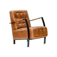 SESSEL Echtleder 64x76x83 cognac IRON LABEL #13 - Braun, Leder (64/83/76cm) - Massivmoebel24