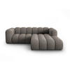 ECKSOFA modular rechts Lupine aus Chenille-Stoff grau 3 Sitzplätze - Grau, Textil (177/230cm) - Micadoni