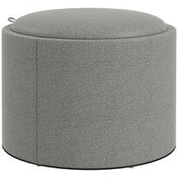 OTTOMANE Runder Sitzhocker Polsterhocker mit Stauraum, Klappdeckel, Grau - Grau, Textil (56/42/56cm) - HOMCOM