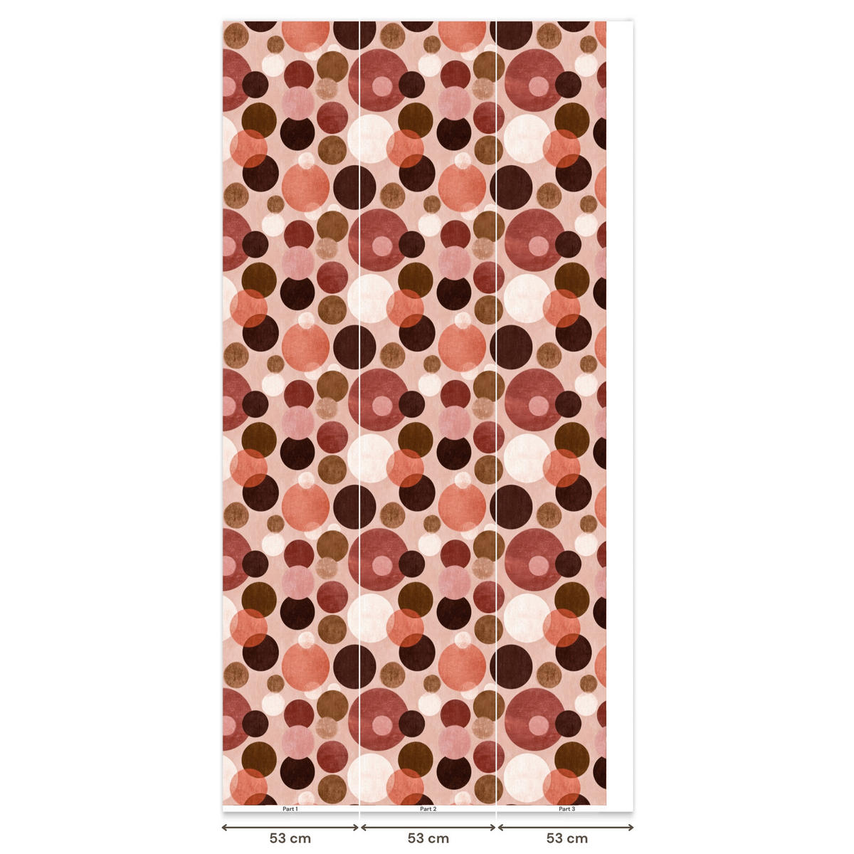 TAPETE - Kreise - Modern - Farbenfroh - 160x300 cm - Multicolor, Papier (160/300cm) - OnlyWow