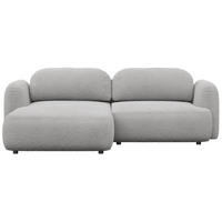 ROHOVÁ pohovka Tvoya, světle šedé bouclé - černá/světle šedá, textil/plast (267/175cm) - Selsey