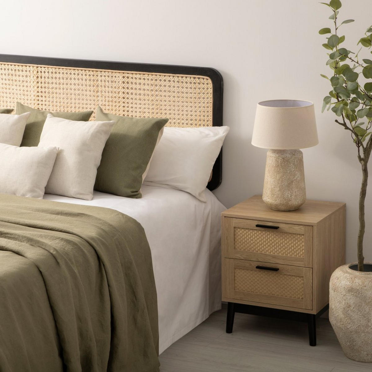 NACHTTISCH 2 SCHUBLADEN Samoa Natürlich 45 cm x 56 cm - Naturfarben, Holzwerkstoff (45/56/40cm)