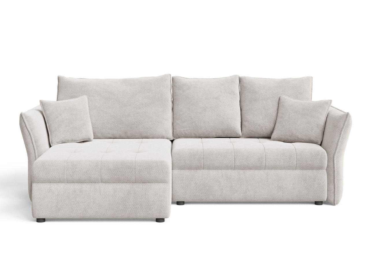 ECKSOFA Lino Hellgrau - Hellgrau/Schwarz, Holz/Kunststoff (270/172cm) - Graingold