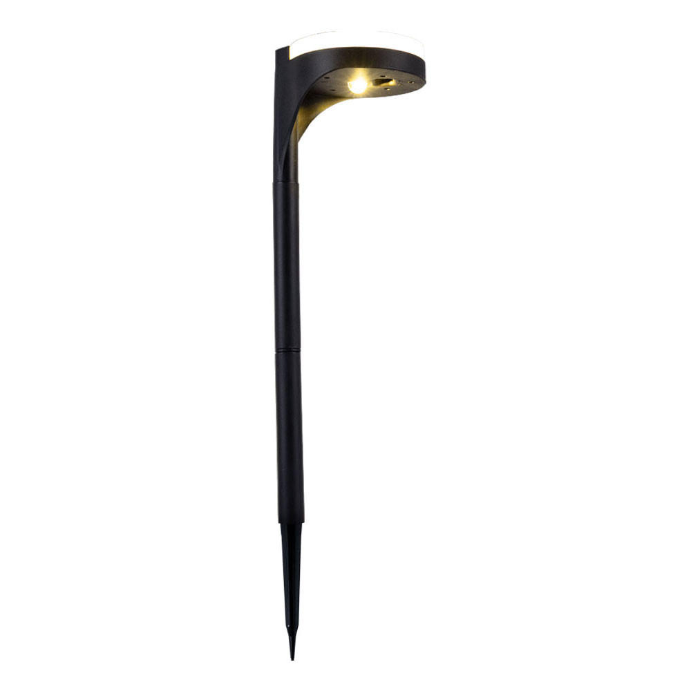 LED AUSSENLEUCHTE Solar Schwarz Erdspieß - Schwarz, Kunststoff (11/11/45cm)