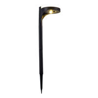LED AUSSENLEUCHTE Solar Schwarz Erdspieß - Schwarz, Kunststoff (11/11/45cm)