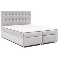 BOXBETT mit Bettkasten Trinity K-6 Bonellfederkern - Silberfarben, Holz/Holzwerkstoff (140/200cm) - Best For Home