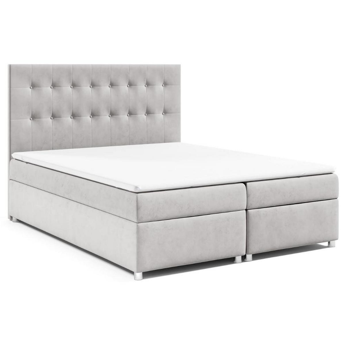 BOXBETT mit Bettkasten Trinity K-6 Bonellfederkern - Silberfarben, Holz/Holzwerkstoff (140/200cm) - Best For Home