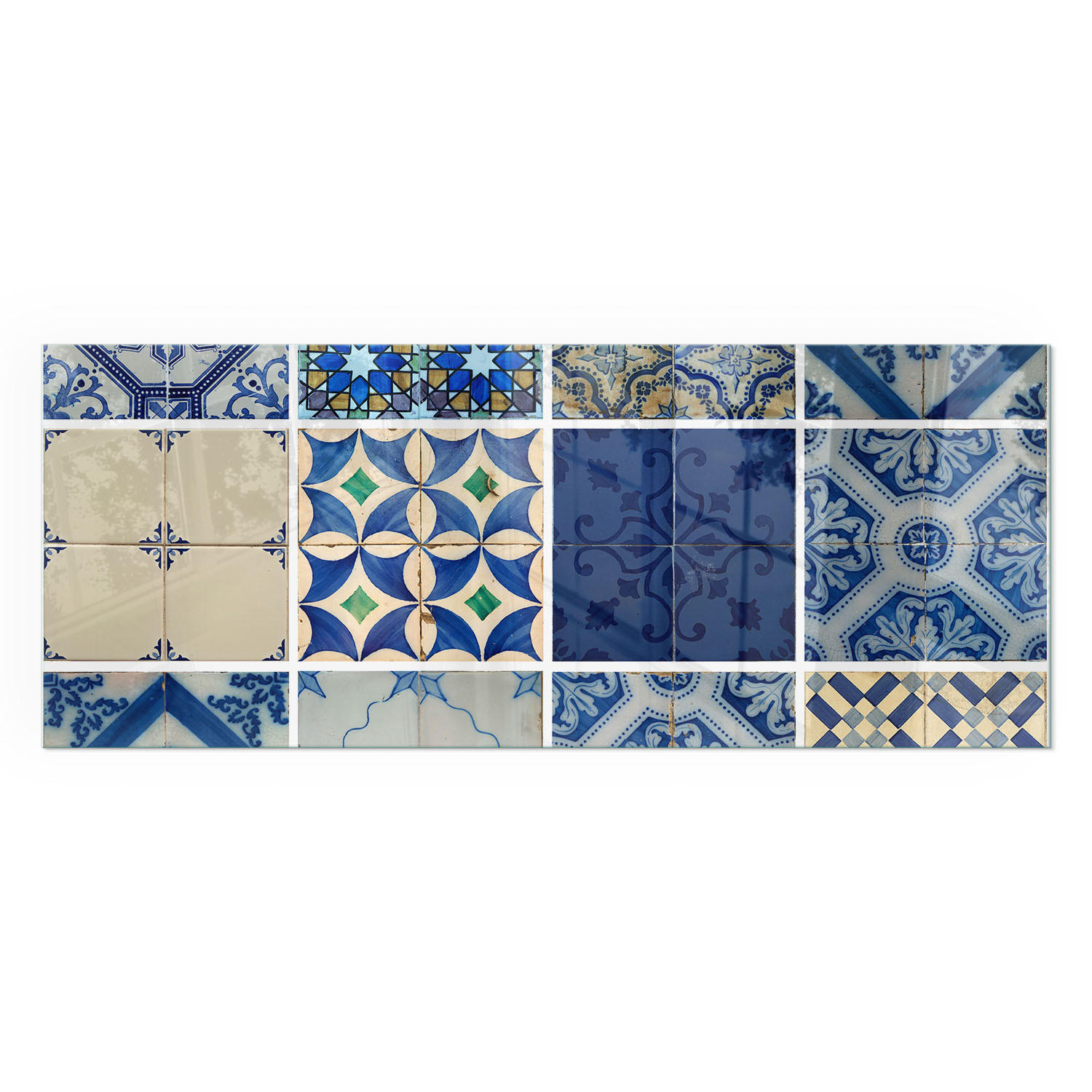 GLASPLATTE für Kamin 125x50 cm - Blau, Glas (125/50/0.4cm) - TULUP