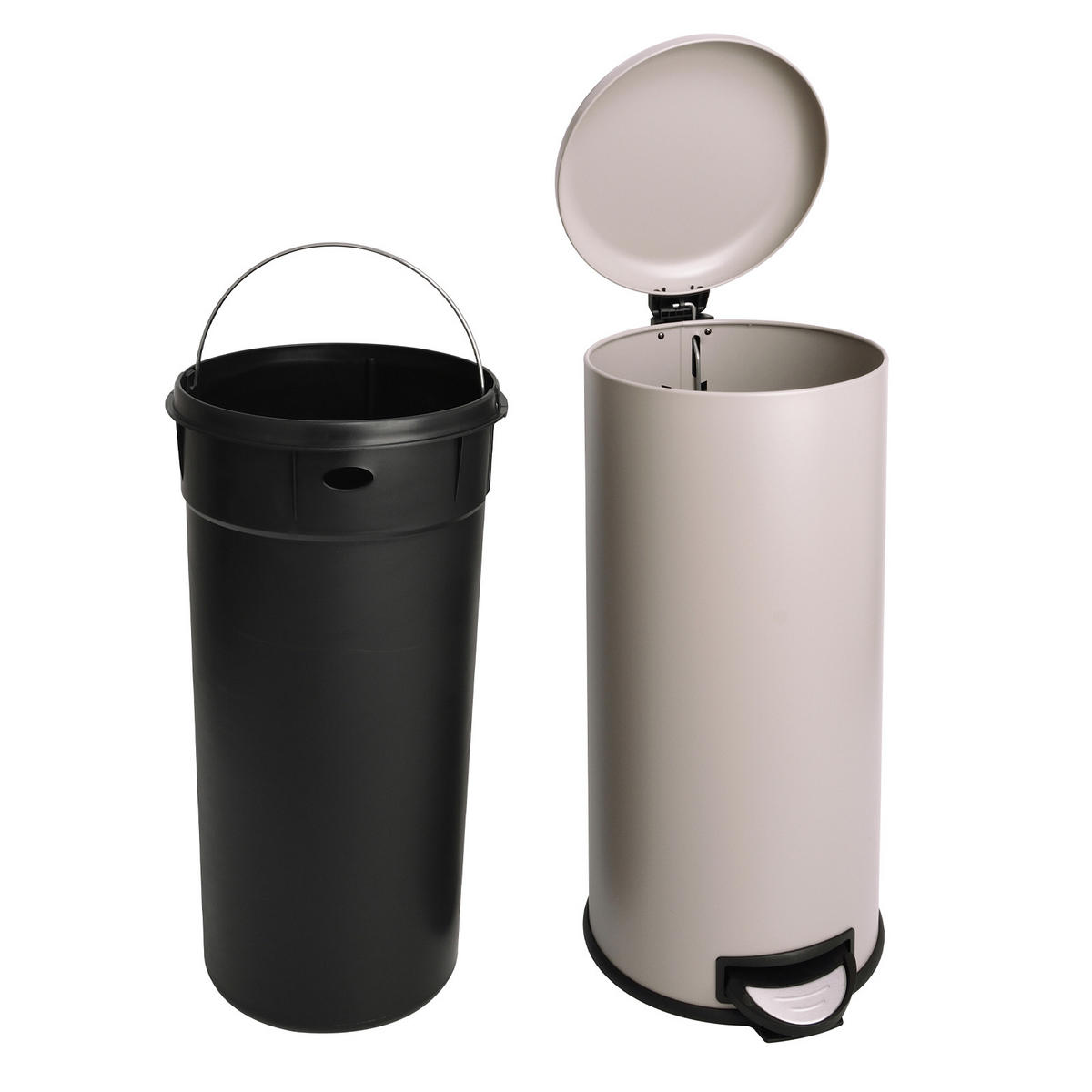 MÜLLEIMER T30 - Taupe, Metall (31/64/31cm) - SVITA