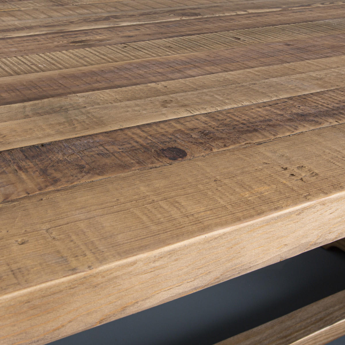 ESSTISCH aus massivem Kiefernholz mit Alt-Holzfüßen L280 cm - Eichefarben, Holzwerkstoff (113/100/78cm) - Signature