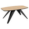 COUCHTISCH Luna - Eichefarben/Schwarz, Holzwerkstoff/Metall (60/120/48cm) - MIRJAN24