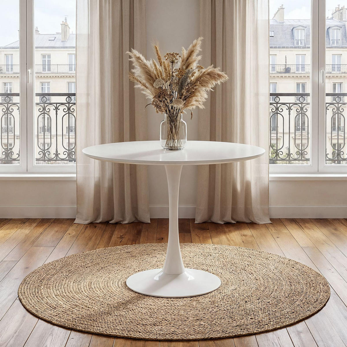 ESSTISCH LOIRE weiß - Weiß, Holzwerkstoff/Metall (80/80/73cm) - IDIMEX