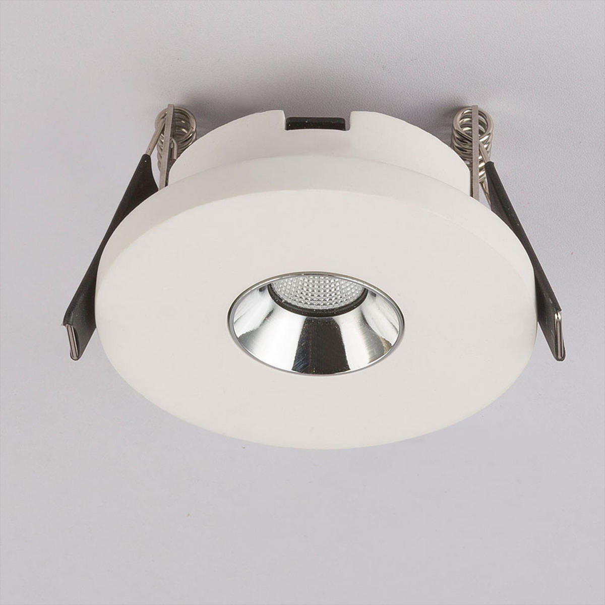 LED EINBAUSTRAHLER Christine Gips Weiß Chrom - Weiß, Metall (9/6/9cm) - Globo Lighting