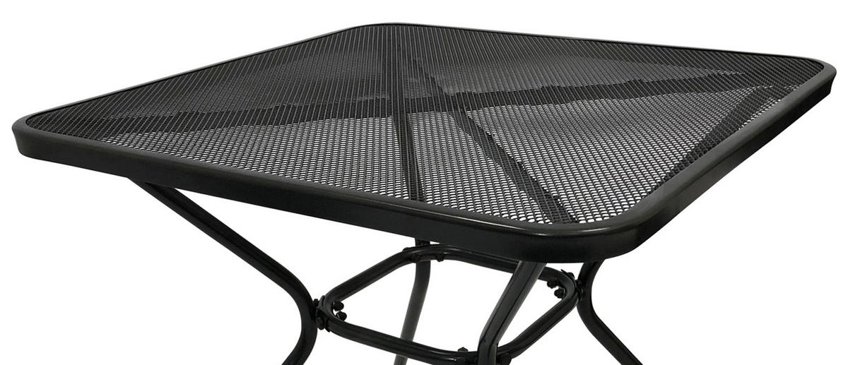 GARTENESSGRUPPE Glasgow - GARTEN-GARNITUR für 4 Personen - Gartenmöbel Set 5-teilig - Streckmetall anthrazit - Grau, Metall - TPFGarden