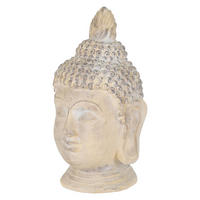 SOCHA HLAVY BUDDHY 55 cm béžová/šedá z polyresinu - béžová, plast (30/55/30cm) - ECD-Germany