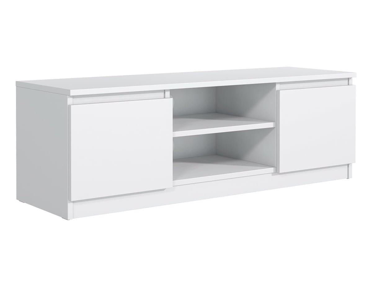 TV Schrank Weiß 138,6 x 39 x 40cm - Weiß, Holzwerkstoff (138.6/40/39cm) - MebLocker