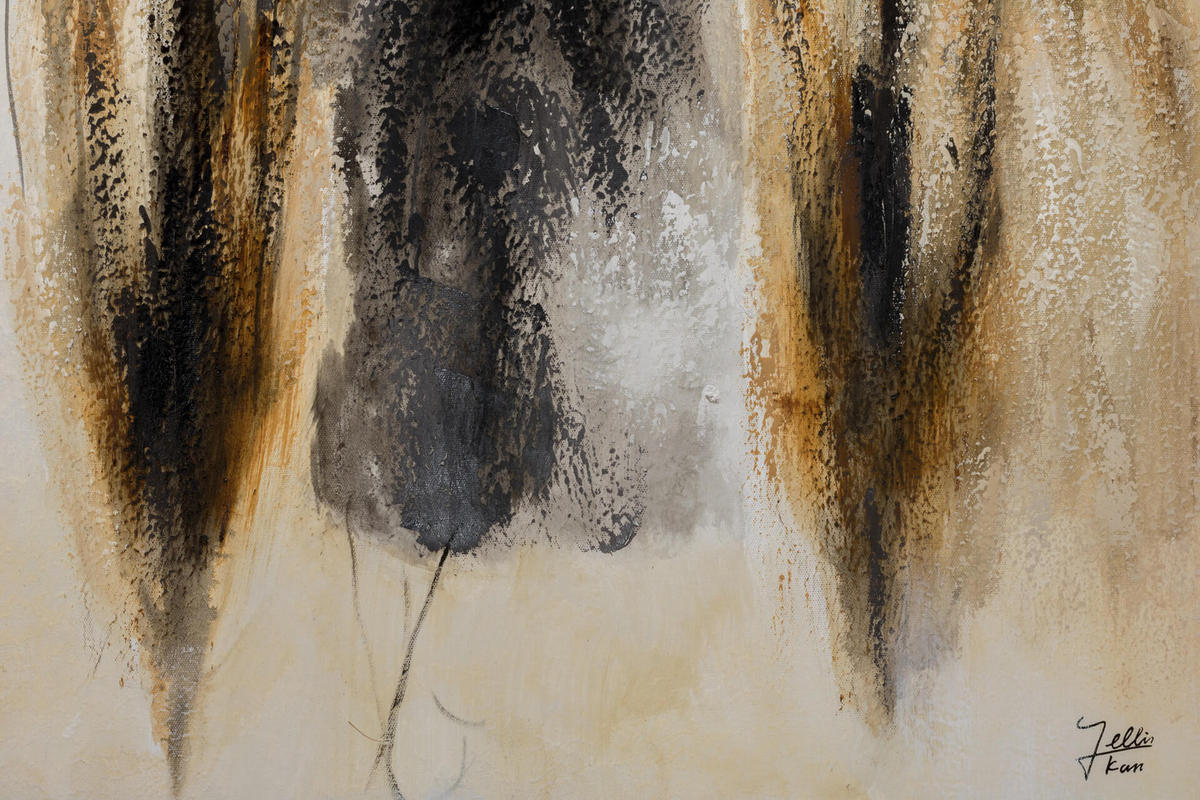 OLEJOMAĽBA 60/90 cm, Zvieratá - hnedá/béžová, drevo/textil (60/90cm) - KUNSTLOFT