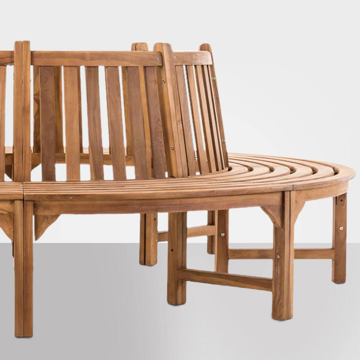 GARTENBANK 250/250 cm Holz teak - Teakfarben, Holz (250/92/250cm) - CLP