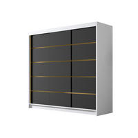 SCHIEBETÜRENSCHRANK Evo VII - Goldfarben/Multicolor, Holzwerkstoff/Metall (200/215/58cm) - MIRJAN24