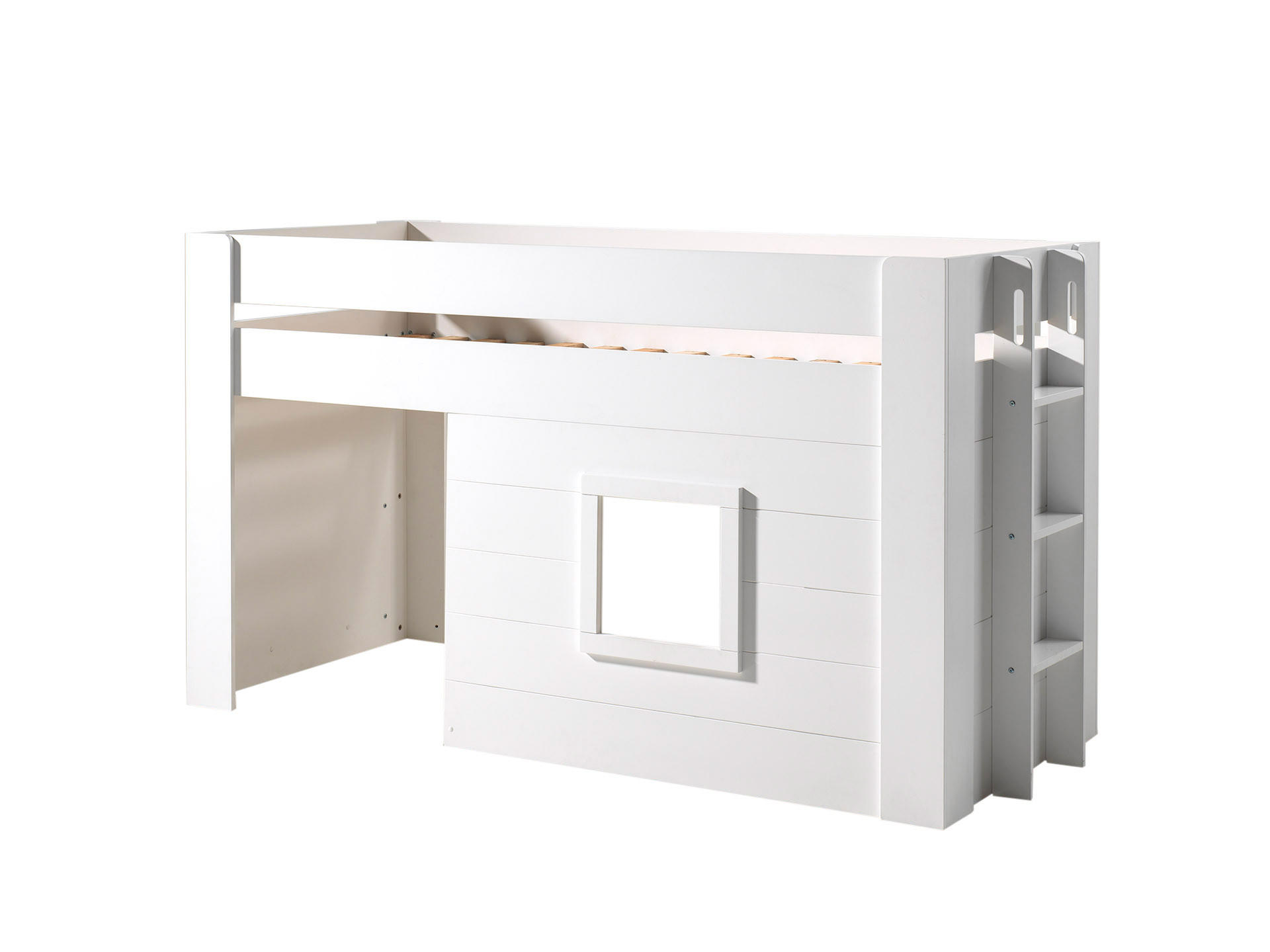 HOCHBETT NOAH Weiß 96x214x121 cm - Weiß, Holzwerkstoff - FURNLUX