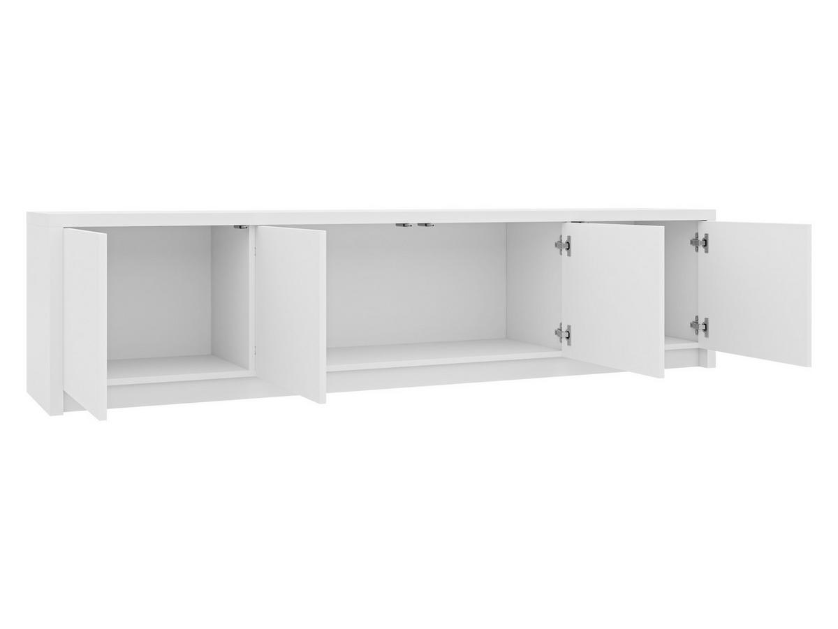 TV-LOWBOARD Solid 4D - Schwarz/Weiß, Holzwerkstoff/Kunststoff (198/51/40cm) - MIRJAN24