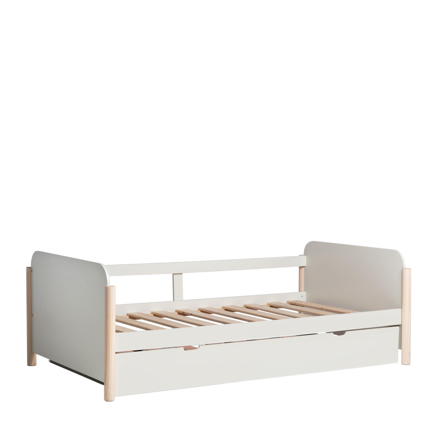 ROLLBETTEN Ora Weiß 203 cm x 70 cm - Weiß, Holzwerkstoff - Klast Home