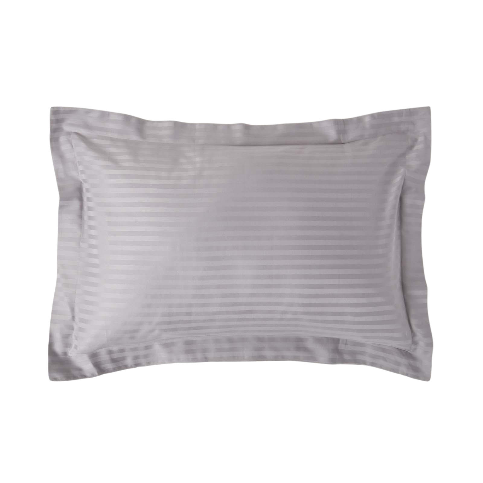 KISSENBEZUG Damast mit Stehsaum, Fadendichte 330 - Grau, Textil (48/74cm) - Homescapes