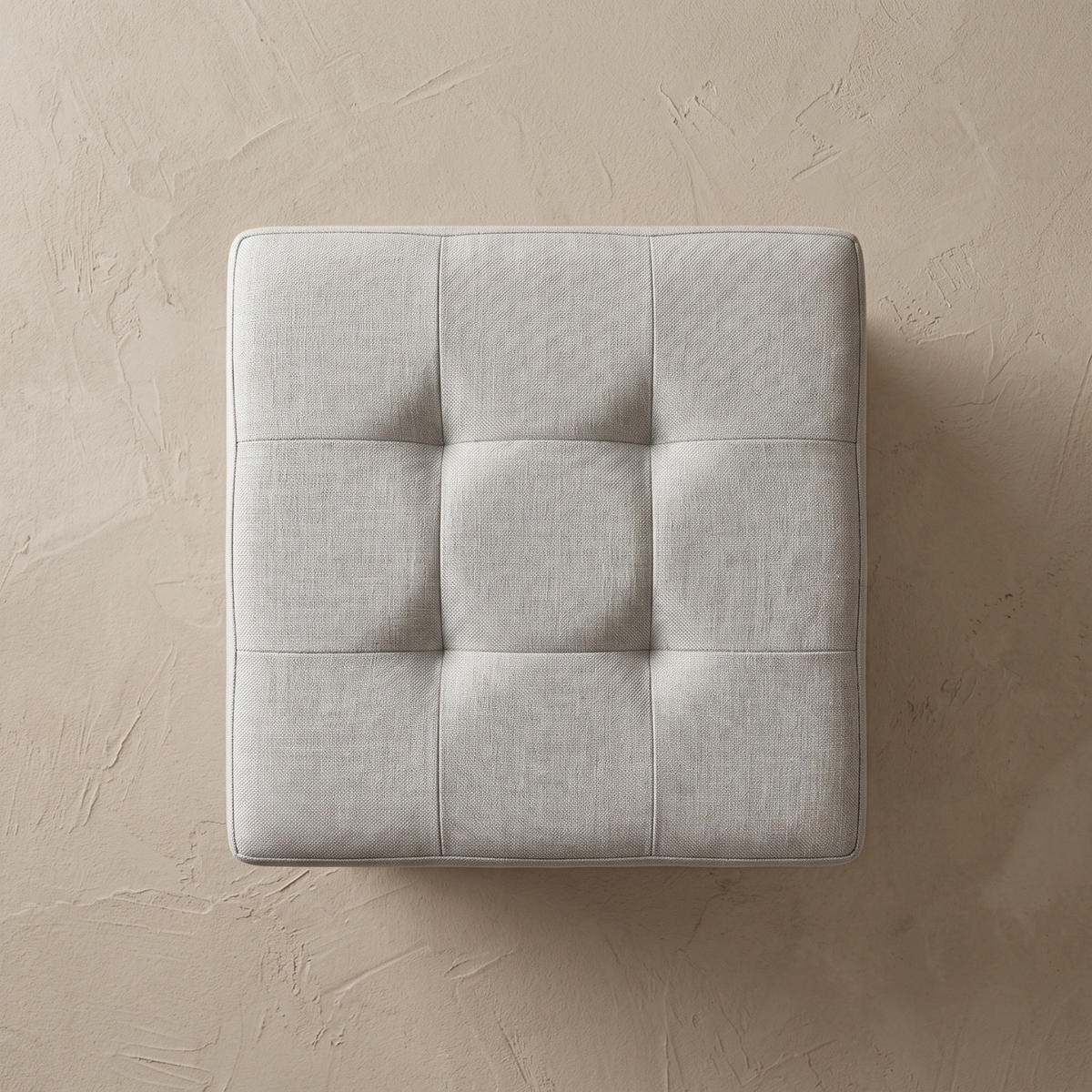 SITZHOCKER mit Stauraum auf hölzernen Füßen 38/38/38 cm - Beige, Textil (38/38/38cm) - SCENA LIVING