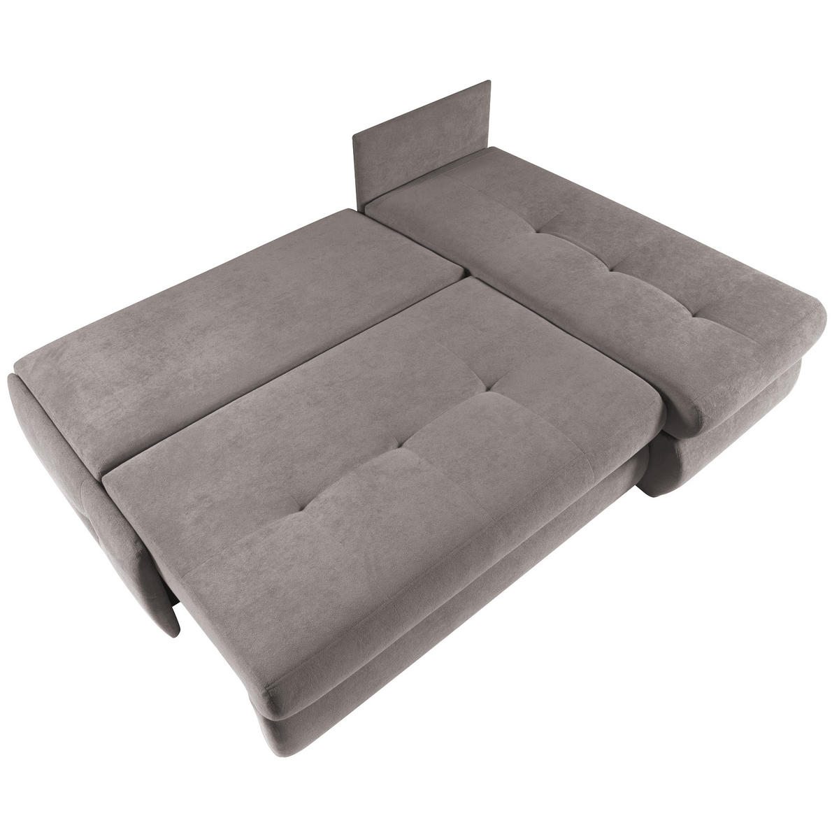 ECKSCHLAFSOFA Tino mit Schlaffunktion und Bettkasten, universeller Ottomane, Braun - Braun, Textil (216/155cm) - Beautysofa