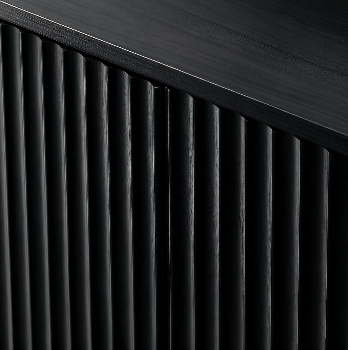 SIDEBOARD 170 cm Schwarz aus MDF mit 6 Türen - Schwarz, Holzwerkstoff (40/70.5/170cm) - OKMYHOME