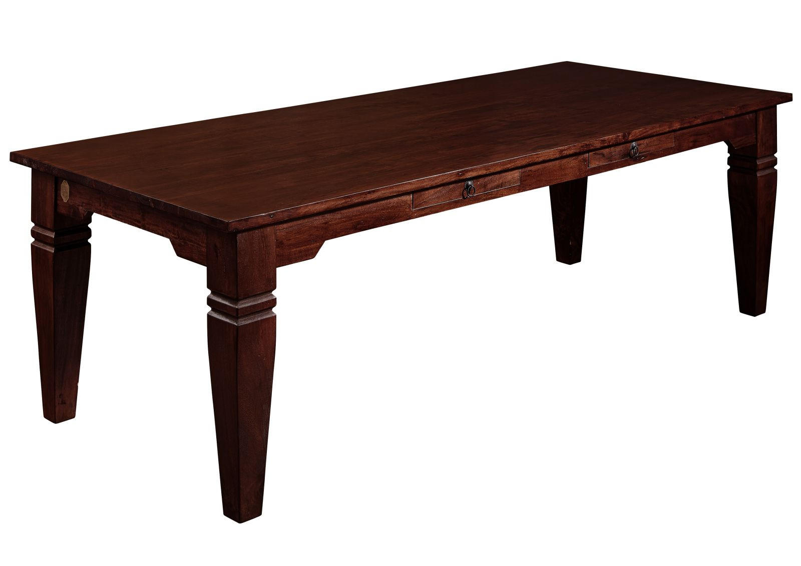 ESSTISCH Akazie 240x100x76 nougat lackiert OXFORD #608 - Dunkelbraun, Holz (240/100/76cm) - Massivmoebel24