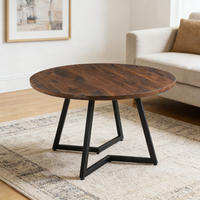 ESSTISCH 110/110/75 cm walnuss aus MDF mit Metallgestell - Walnussfarben, Holzwerkstoff (110/110/75cm) - OKWISH